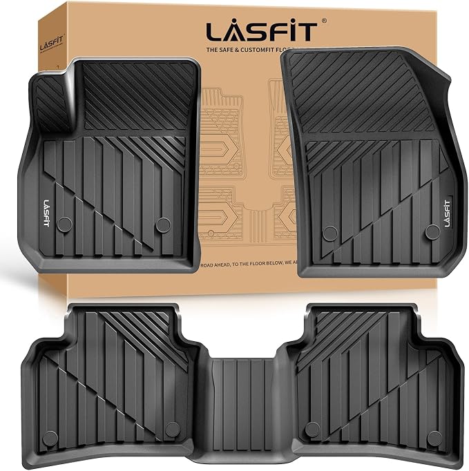 LASFIT Floor Mats for Cadillac XT4 2019-2025, All Weather TPE Custom Fit by LASFIT