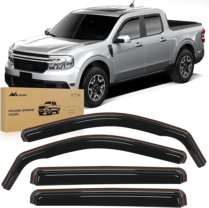 Nilight Window Rain Guards for Ford Maverick 2022 2023 2024 XL XLT Lariat by Nilight