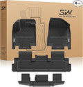3W Floor Mats for Nissan Pathfinder 2022 2023 2024 2025, 3 Rows, TPE All by 3W