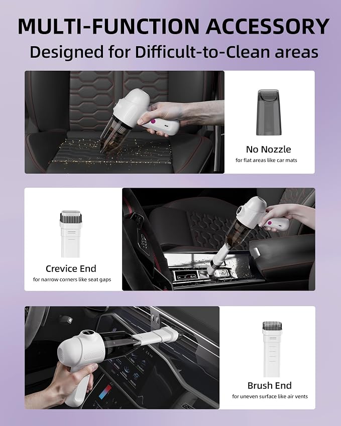 Car Vacuum V6 Pro, Cordless Handheld Vacuum - Image 6
