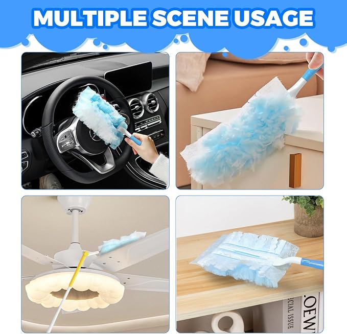 Duster Refills Compatible with Swiffer Heavy Duty Duster Refill, 3 Handles+30 - Image 7