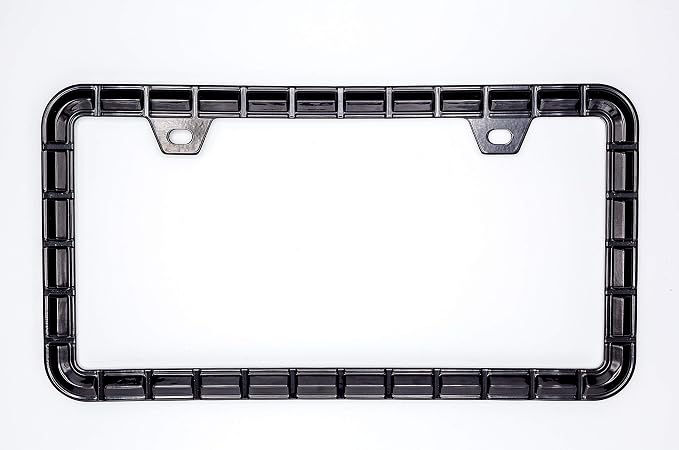 Creathome 3D Brilliance Black License Plate Frames, Pure Zinc Alloy Metal - Image 2