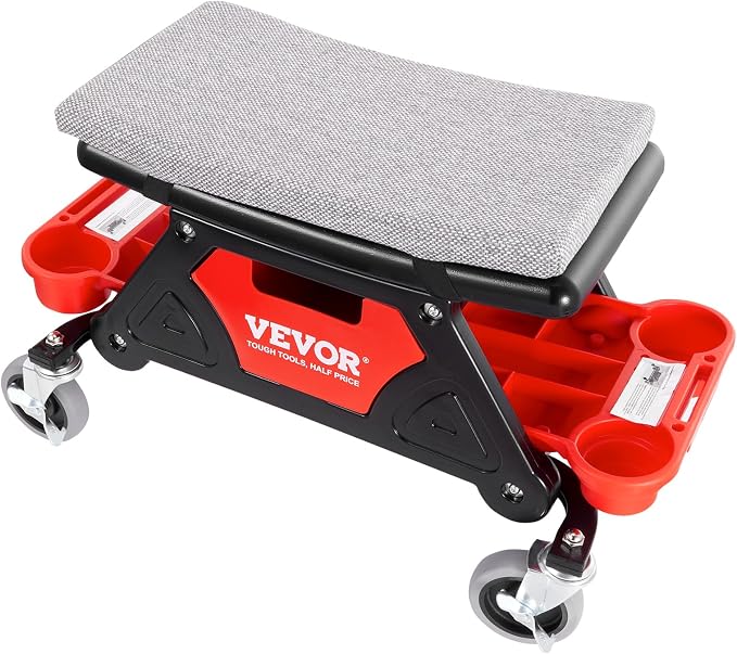 VEVOR Mechanic Stool 300 LBS Capacity Garage Stool Gift - Image 9