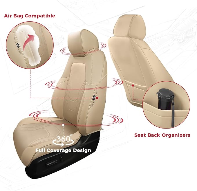FREESOO CRV Seat Covers Full Set, - Image 3