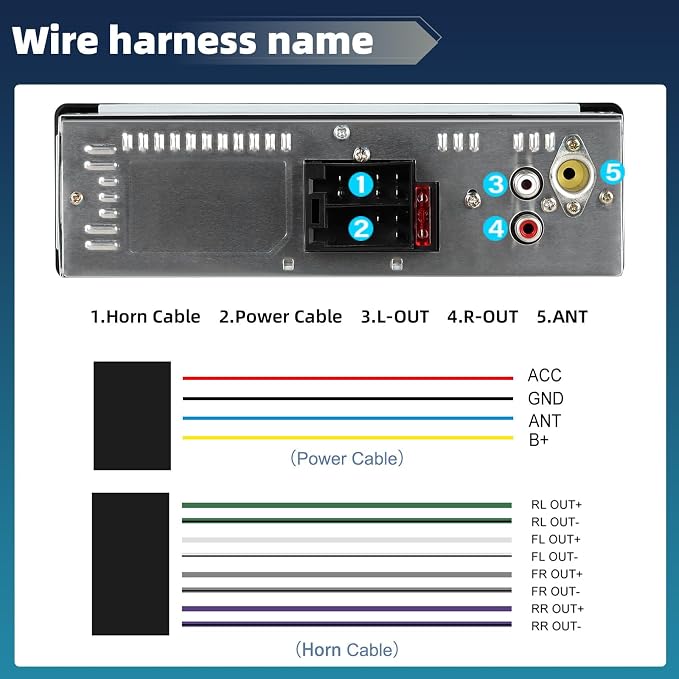 Car Radio Single Din Bluetooth Digital Car Stereo Receiver Hands-Free Calls - Image 9