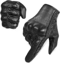 Superbike Full Finger Goat Skin Leather Touch Screen Motorcycle Gloves Men S by KAIWENDE