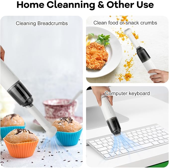 Mini Vacuum Cleaner Cordless, Portable Keyboard Vacuum Cleaner, Wireless - Image 5