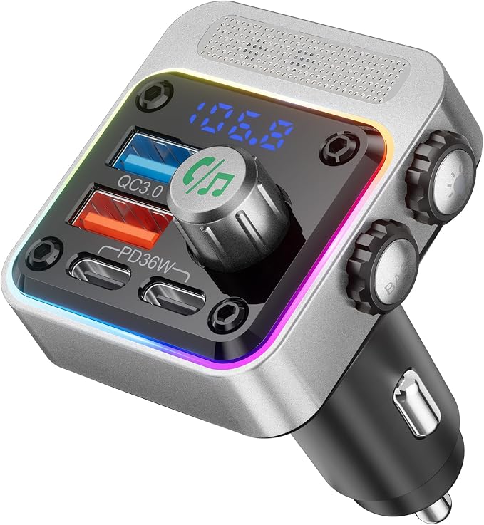 Nulaxy 54W Bluetooth 5.3 Car Adapter by Nulaxy
