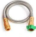 Metal Short Garden Hose 6 ft, 8 ft, 12 ft Flexible Stainless Steel Leader Hose by Sunifier