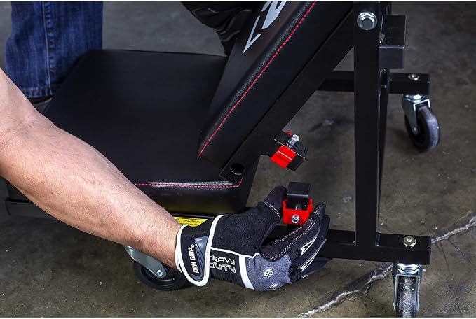 Powerbuilt 2-in-1 Rolling Creeper Seat Converts from High to Low Roller Seat - Image 5