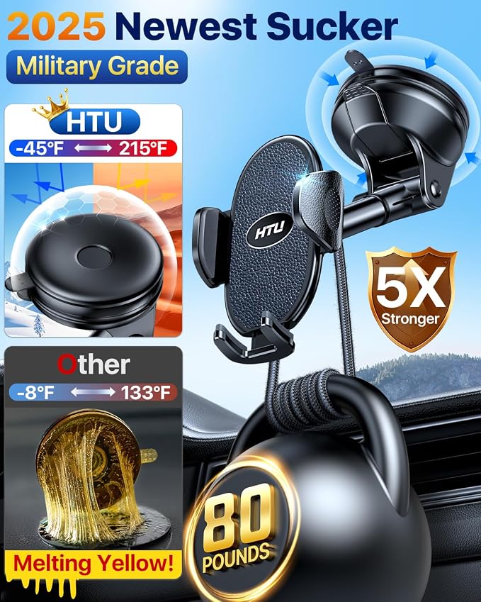 HTU 【Military-Grade Suction】 2025 Cell Phone Holder - Image 2