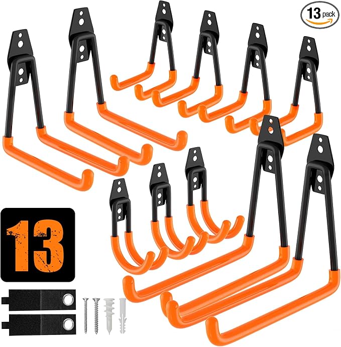 QcoQce 13 Pack Garage Hooks Heavy Duty by QcoQce