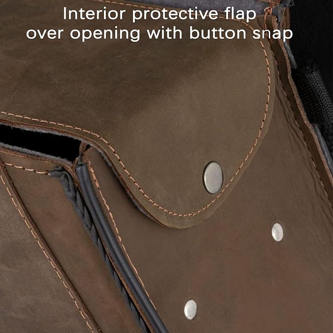 Dream Apparel Naked Cowhide Leather Motorcycle Saddle Bags Throw Over Saddlebags - Image 7