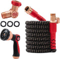 Pocket Hose Copper Head w/New Pocket Pivot Expandable Garden Hose 50 FT by PocketHose