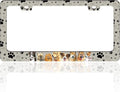 Dog License Plate Frame Pet Paw Prints Stainless Steel License Plate Holder by TINALUIN