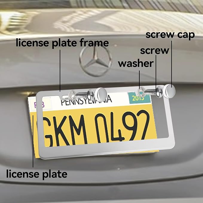Mirror Polished Heavy Duty Stainless Steel License Plate Frame - Image 7