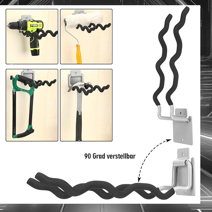 4 Pack Heavy Duty Garage Hooks Ladder Hangers - Image 3