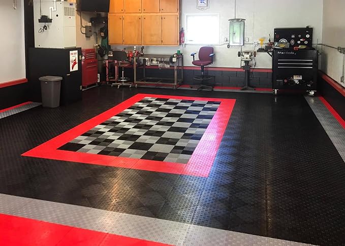 Big Floors GarageTrac Diamond, Interlocking Non-Slip Garage Flooring Tile - Image 5