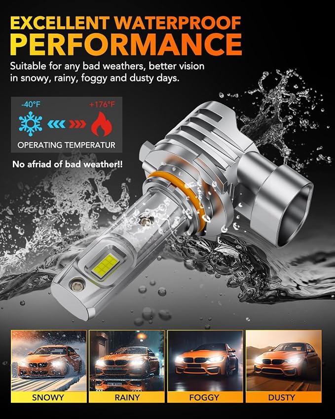 OXILAM H11 9005 LED Light Bulbs Combo, 56000 Lumens 700% Brighter 6500K Cool - Image 8