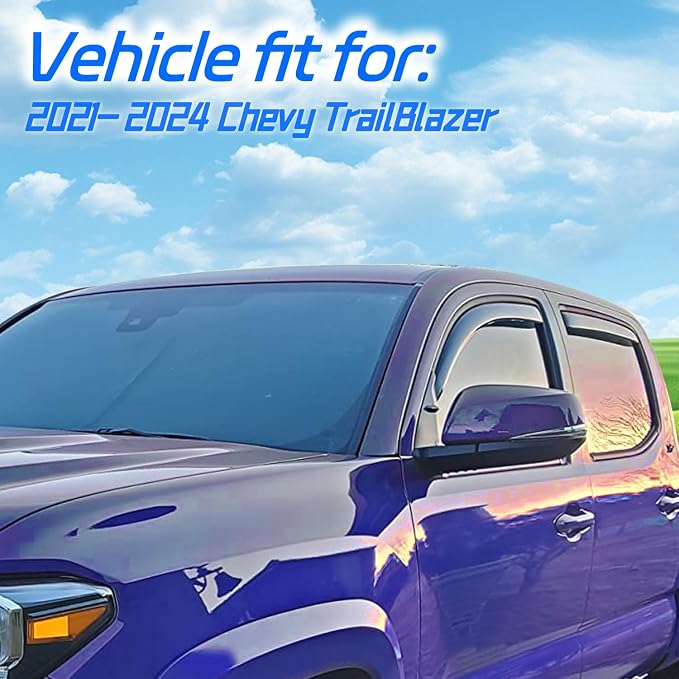 Rain Guards Fit for Chevrolet Chevy Trailblazer 2021-2025, in Channel Window - Image 2
