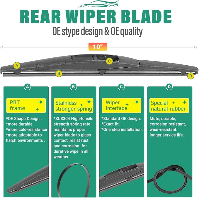26" 20" 10" Windshield Wiper Blades Replacement - Image 4