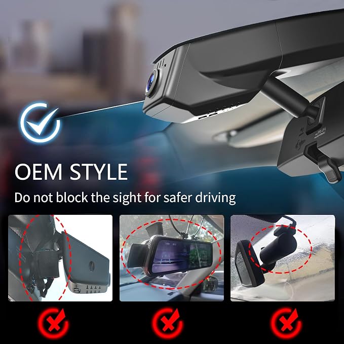 4K Dash Cam Custom fit for GMC Yukon, Yukon XL 2015 2016 2017 2018 2019 2020 - Image 6