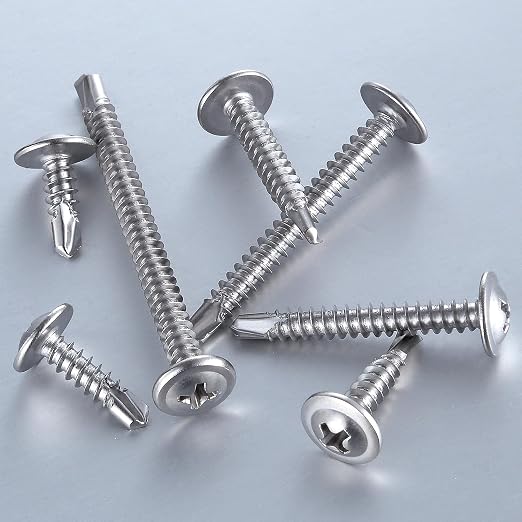 Wensilon（100pcs）#8×2”for Sheet Metal Self-Tapping Screws 410 Stainless Steel - Image 3