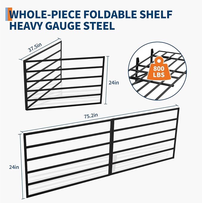 Garage Storage Shelving Wall Mounted, 2 Pack 2x6Ft, Loads 1600 Lbs Heavy Duty - Image 2