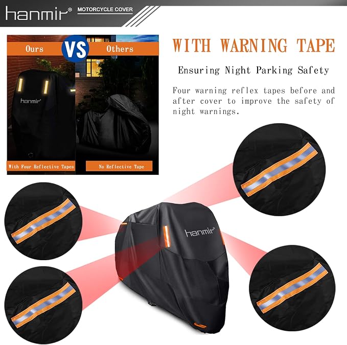 Motorcycle Cover, Motorbike Cover All Season Universal Weather Waterproof - Image 6