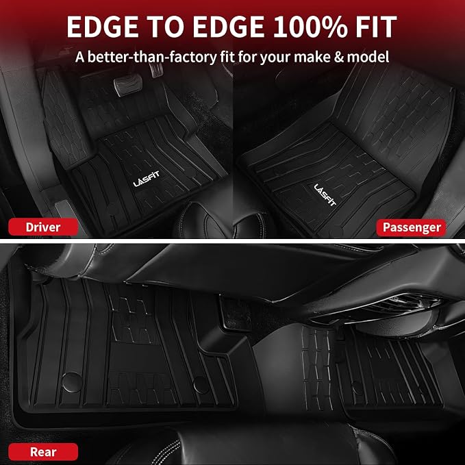 LASFIT Floor Mats Fit for Lincoln MKC 2019 2018 2017 2016 2015 TPE All Weather - Image 6