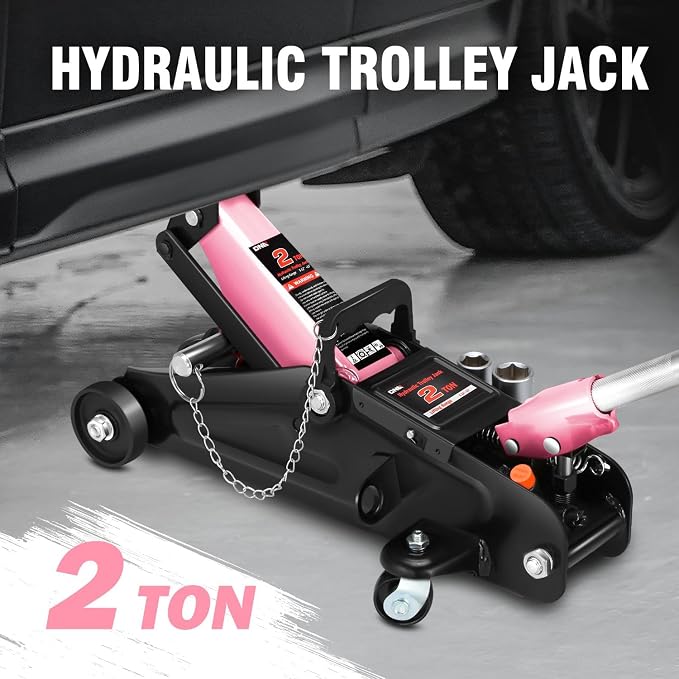 DNA MOTORING Floor Jack with Socket and Lock, Low Profile Hydraulic Trolley Jack - Image 2