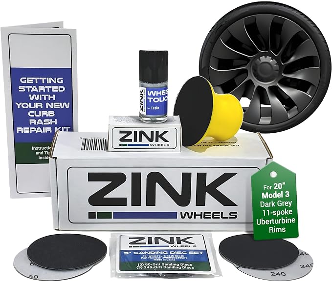 Premium Tesla Wheel Curb Rash Repair Kit by ZinkWheels