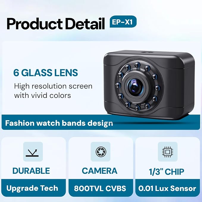 X1 Backup Camera for Car License Plate Reverse Cam, IP69 Waterproof Rearview - Image 2