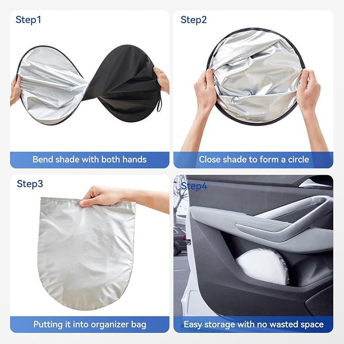 ARANA Car Windshield Sun Shade 2 Pack丨240T Thickened Front Window Sunshades - Image 7
