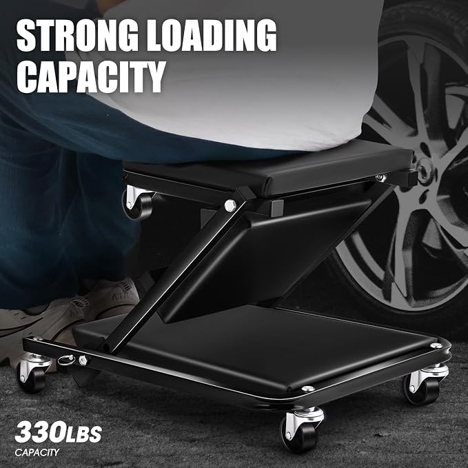 DNA MOTORING 36 Inches Folding 2 in 1 Rolling Z Creeper, Adjustable Roller - Image 5