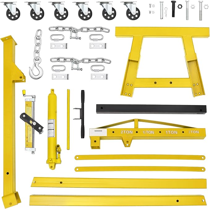 Engine Hoist with Lever, 2 Ton 4000 Lbs Heavy Duty Folding Cherry Picker Engine - Image 7