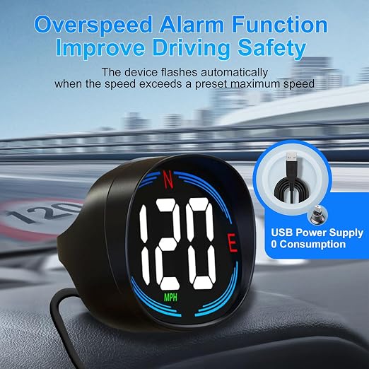 SinoTrack HUD GPS Speedometer Universal Car Heads-up Display 2.7inch MPH Speed - Image 3