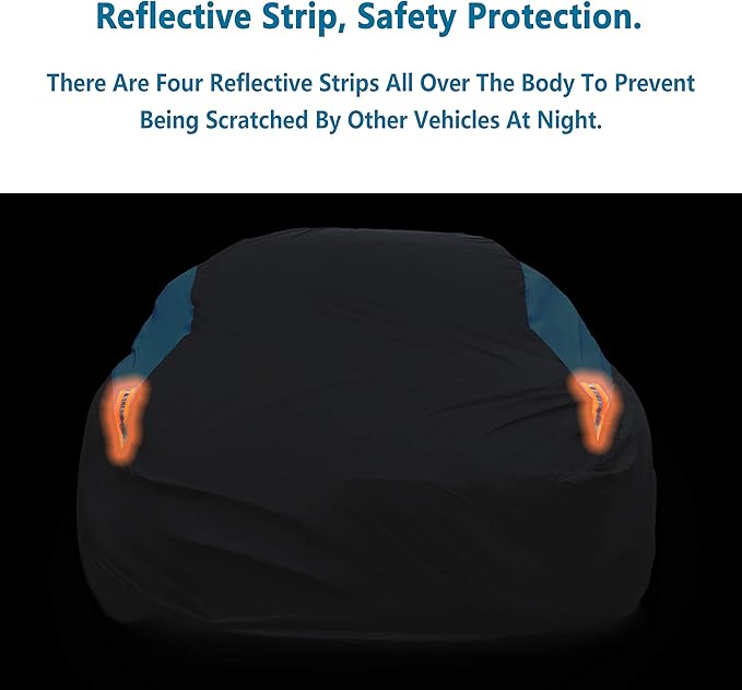 MORNYRAY Waterproof Car Cover All Weather Snowproof UV Protection Windproof - Image 6