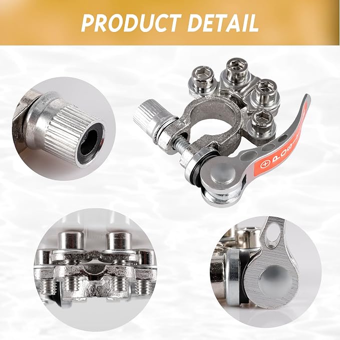 SINGARO Car Battery Terminal Connector, 4 Way Positive and Negative Pole Quick - Image 3