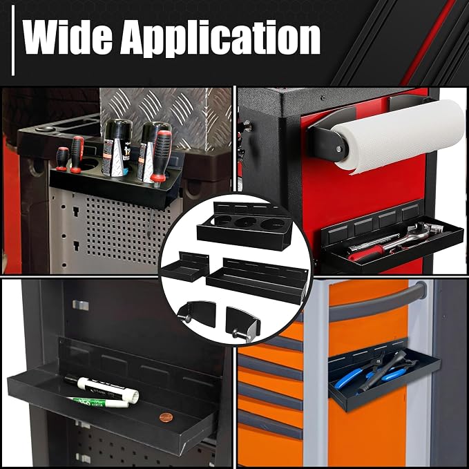 C&T 4-Piece Magnetic Toolbox Shelf, Tray and Holder Set, Magnetic Toolbox Tray - Image 7