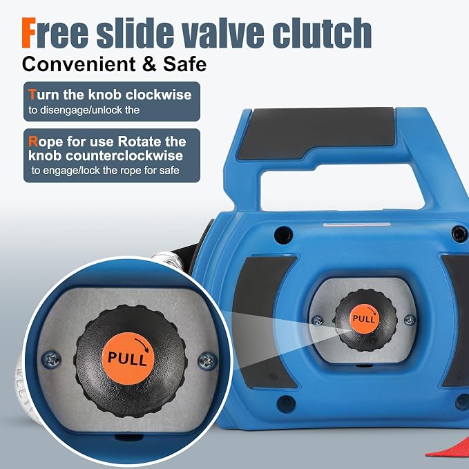 Portable Drill Winch of 1000 LB, Rotate The Hook 360 Degrees, - Image 2