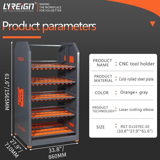 5-Layer Double-Sided Parallel CNC Storage, Large Capacity Tool Keeper & - Image 2