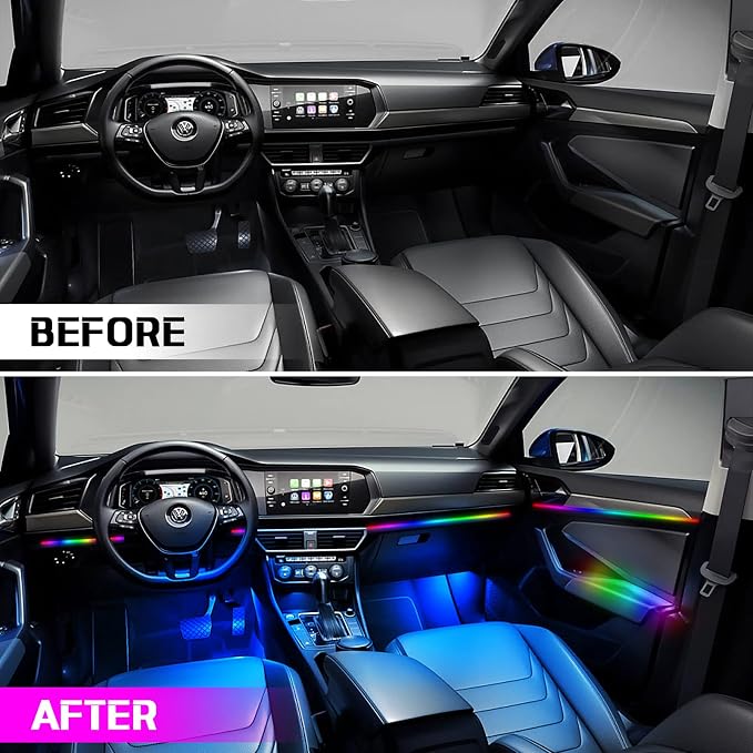 Dreamcolor Interior Car Lights, WEBUPAR Car Accessories 10 in 1 Car LED Strip - Image 4