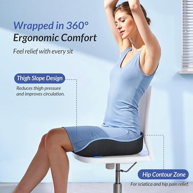 ZIKEE Gel Seat Cushion for Office Chair and Car Seat - Image 3