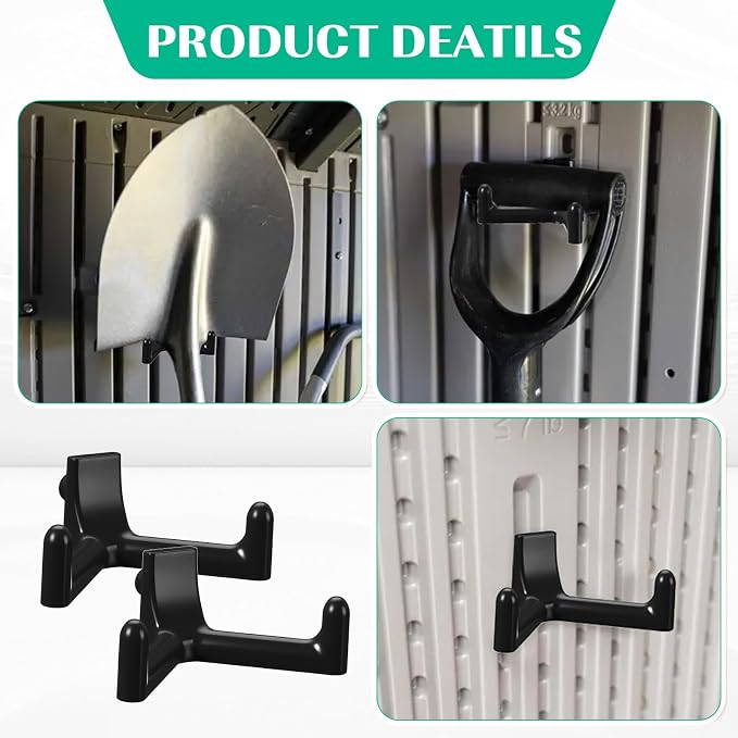 8 Pcs Shed Storage Tool Hooks Accessories Compatible - Image 3