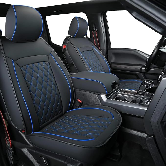 LUCKYMAN CLUB F150 Faux Leather Seat Covers Fit by LUCKYMANCLUB