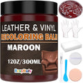 Maroon Leather Repair Kit for Furniture Dye Car Interior Vinyl Seats Paint by ResyRuly