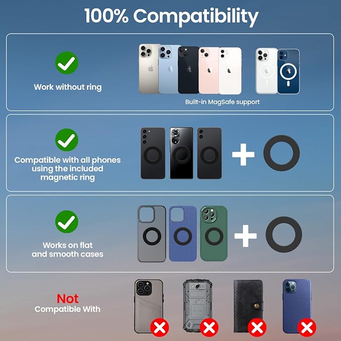 Car Phone Holder for Magsafe Car Phone Mount 360° Adjustable, Phone Holders for - Image 7