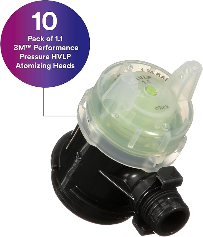 3M Performance Pressure HVLP Atomizing Head Refill Kit, Size 1.1, - Image 2