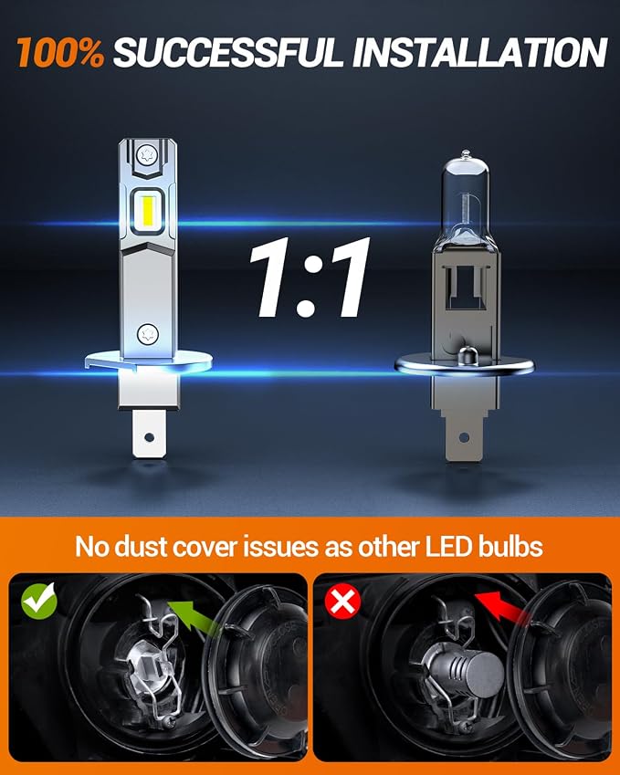 SEALIGHT H1 H7 Fog Bulbs Combo, 2024 Upgraded 100, 000LM Fog Lights - Image 2